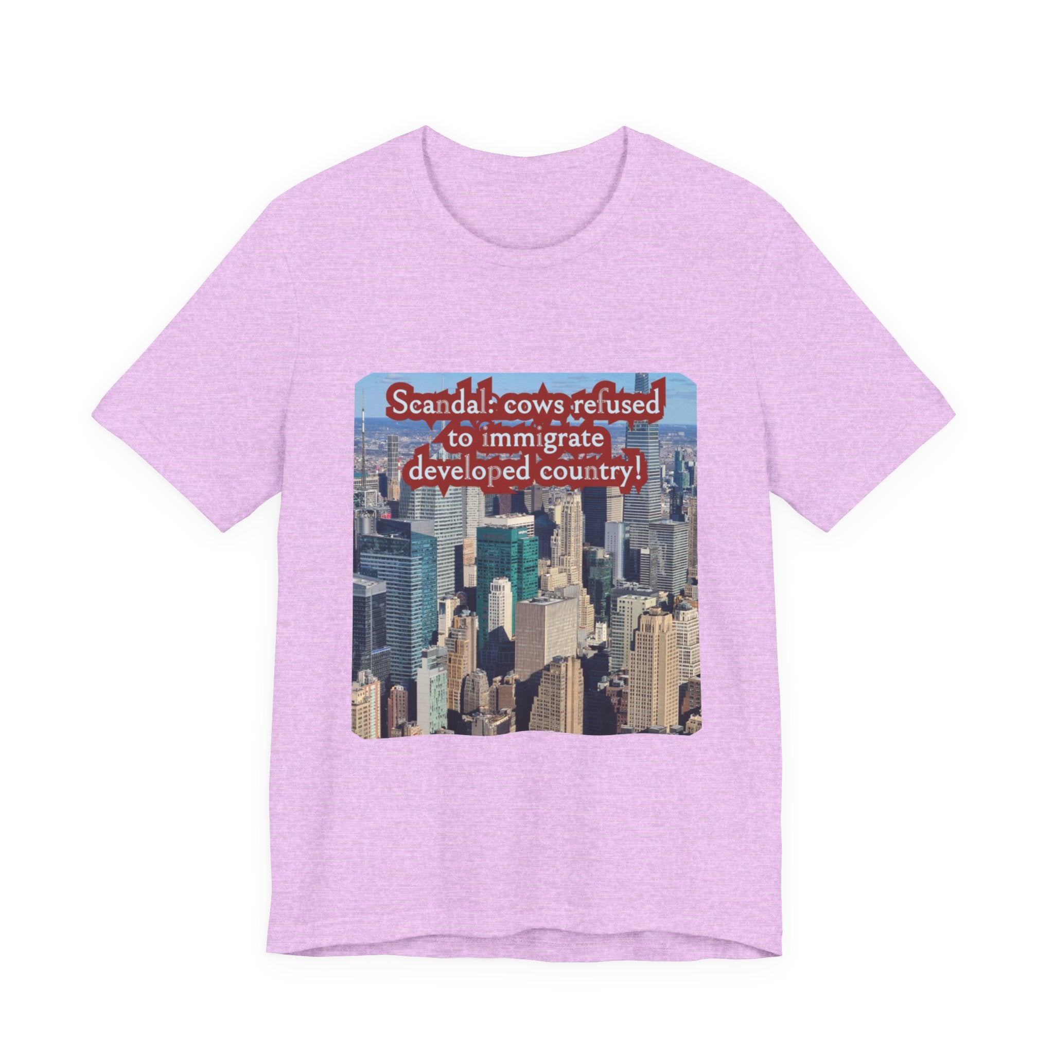 Eco Satirical Graphic T-Shirt - Scandal Cow Refusal (Climate Awareness)