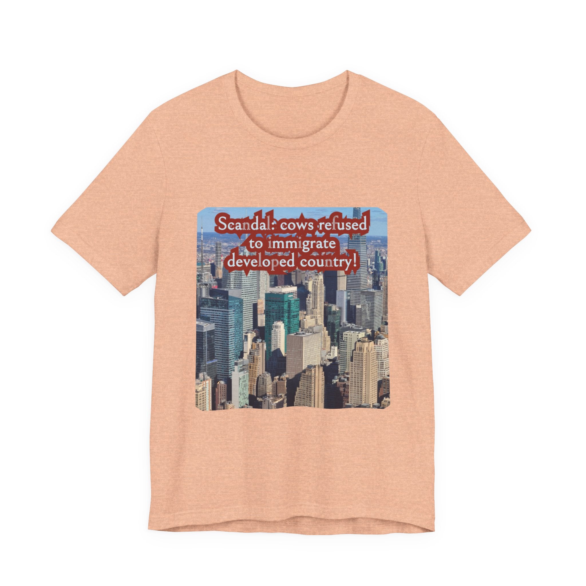 Eco Satirical Graphic T-Shirt - Scandal Cow Refusal (Climate Awareness)