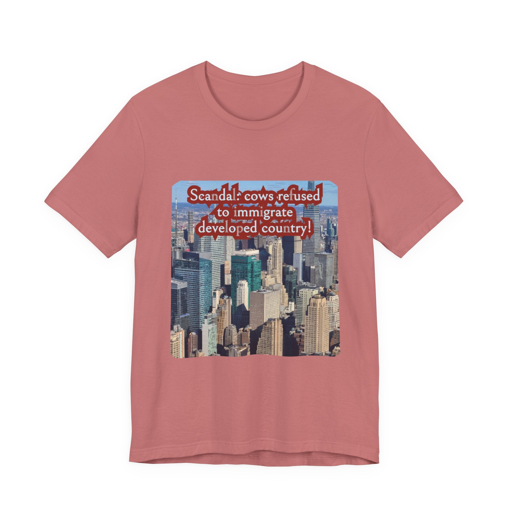 Eco Satirical Graphic T-Shirt - Scandal Cow Refusal (Climate Awareness)