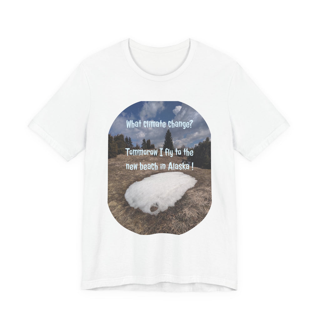 Eco Satirical Graphic T-Shirt - Alaska Beach (Climate Awareness)