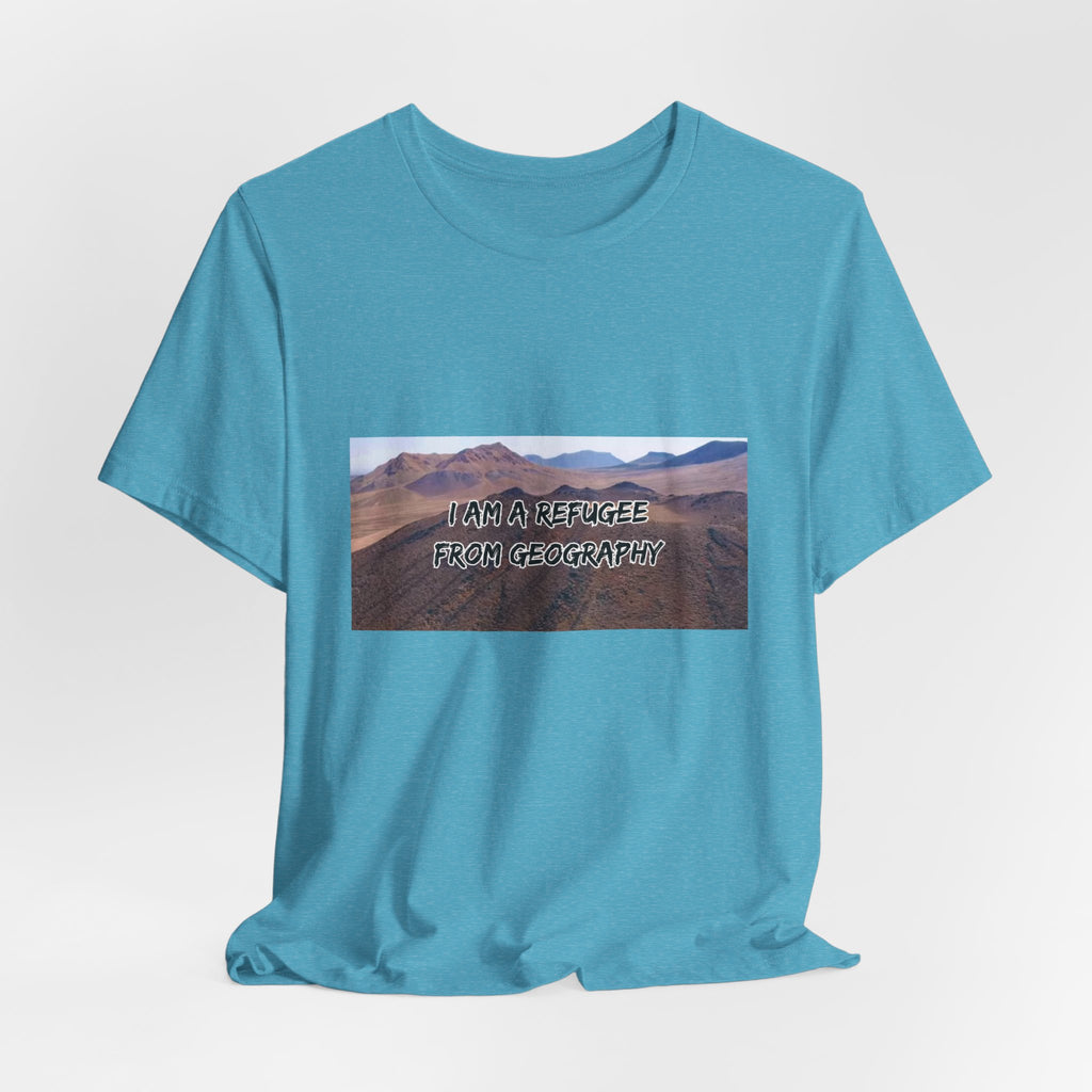 Eco Satirical Graphic T-Shirt - Refugee (Climate Awareness)