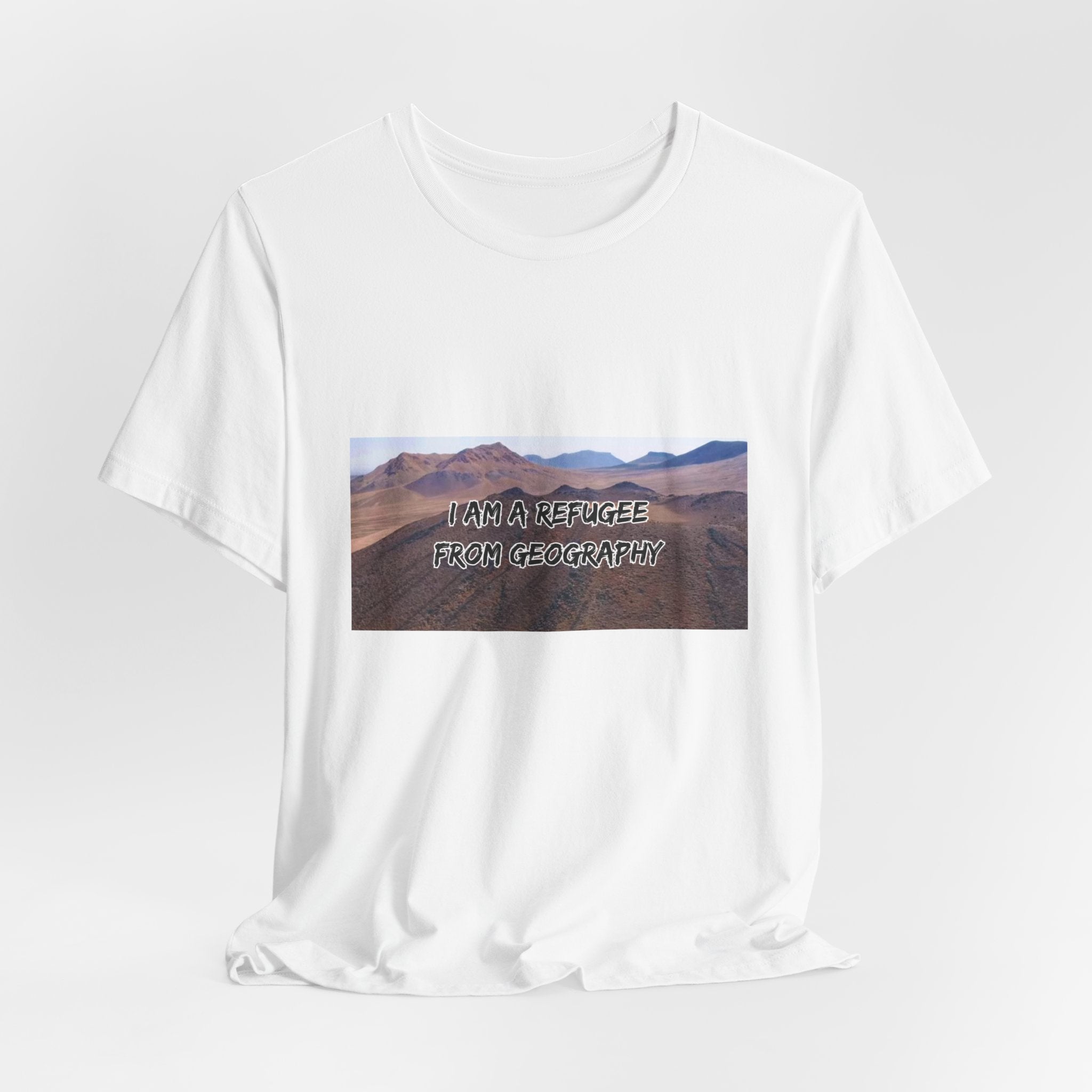 Eco Satirical Graphic T-Shirt - Refugee (Climate Awareness)