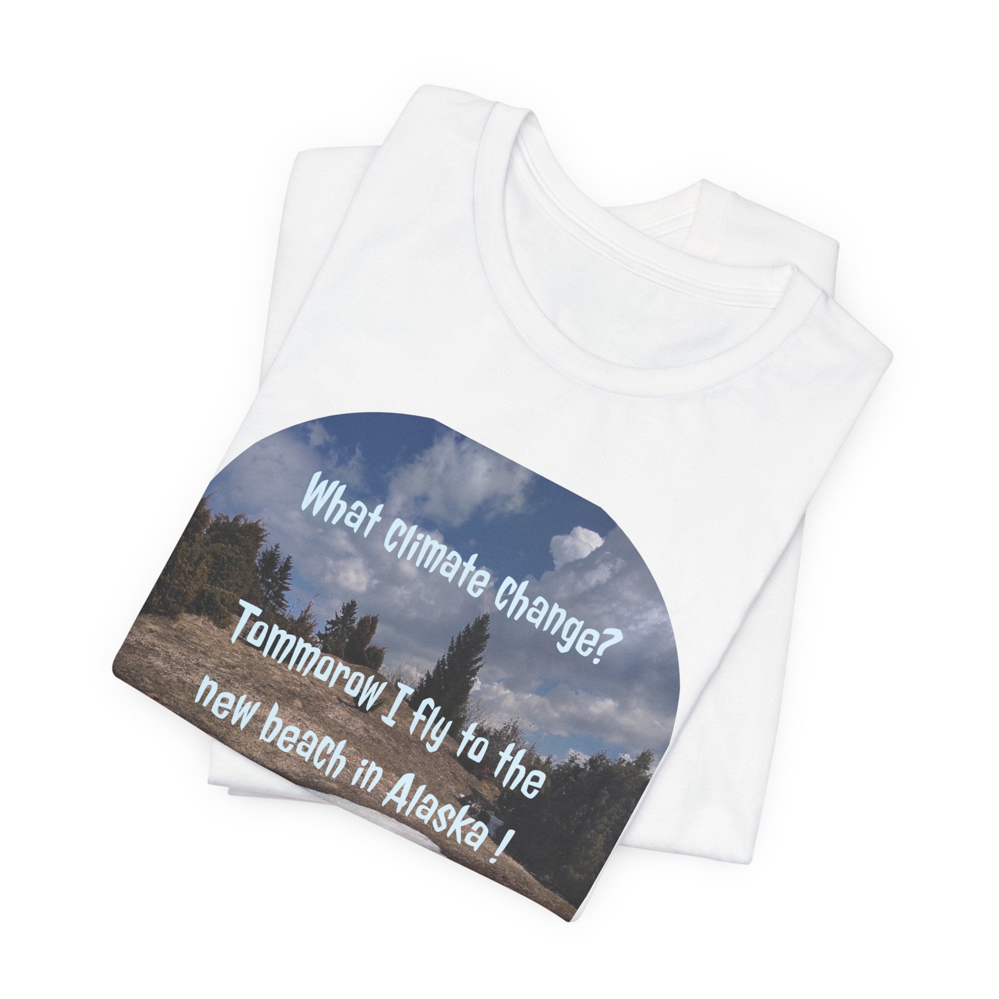 Eco Satirical Graphic T-Shirt - Alaska Beach (Climate Awareness)