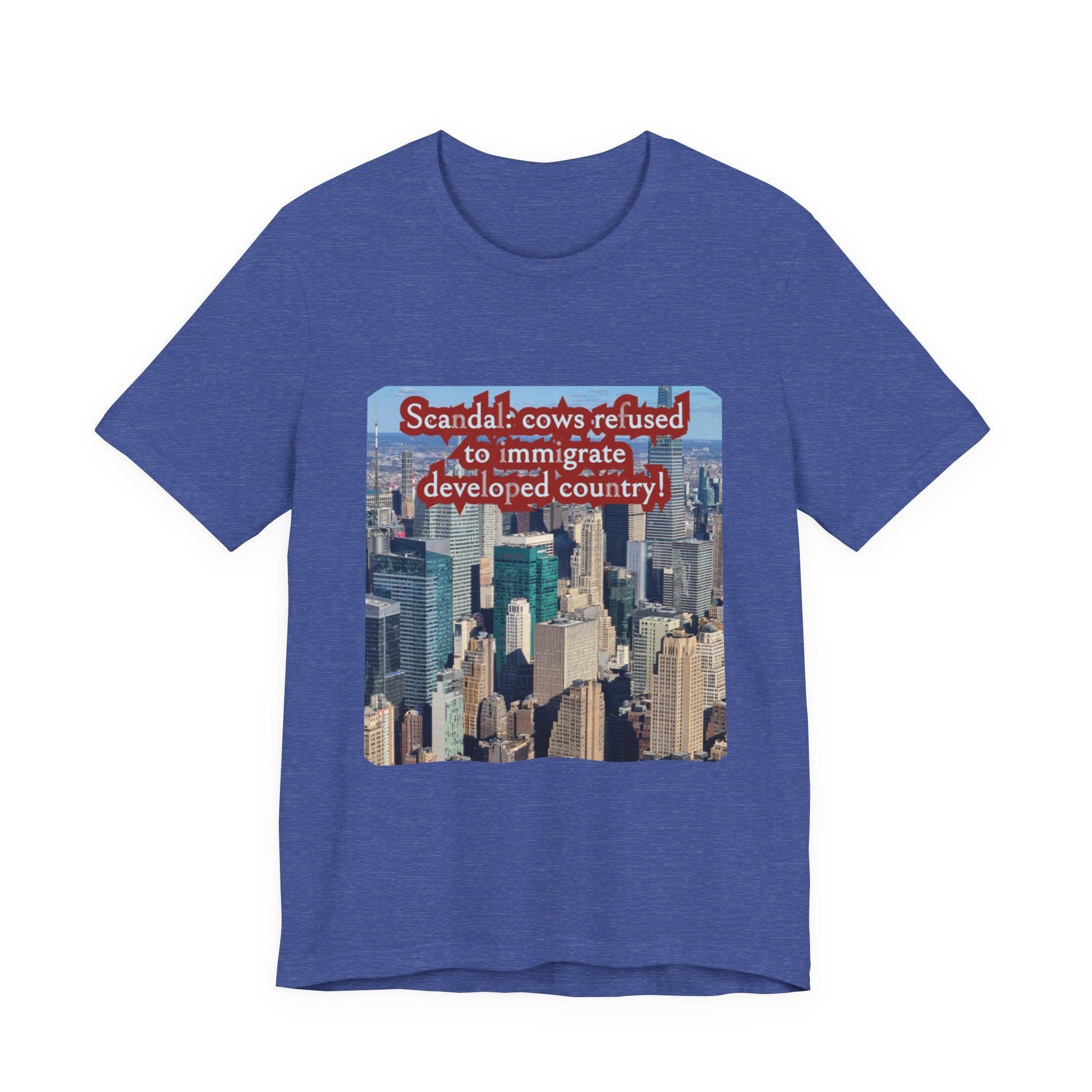 Eco Satirical Graphic T-Shirt - Scandal Cow Refusal (Climate Awareness)