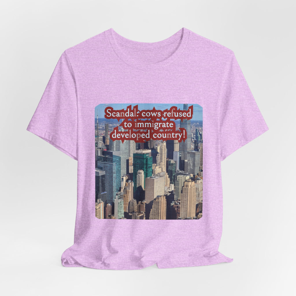 Eco Satirical Graphic T-Shirt - Scandal Cow Refusal (Climate Awareness)