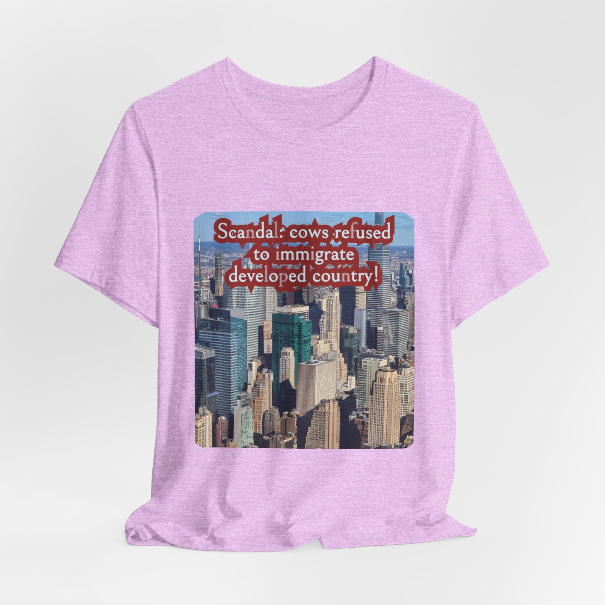 Eco Satirical Graphic T-Shirt - Scandal Cow Refusal (Climate Awareness)