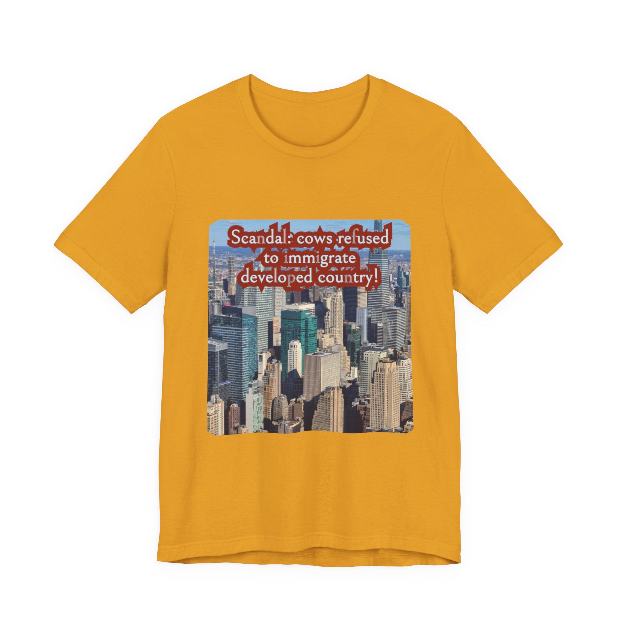 Eco Satirical Graphic T-Shirt - Scandal Cow Refusal (Climate Awareness)