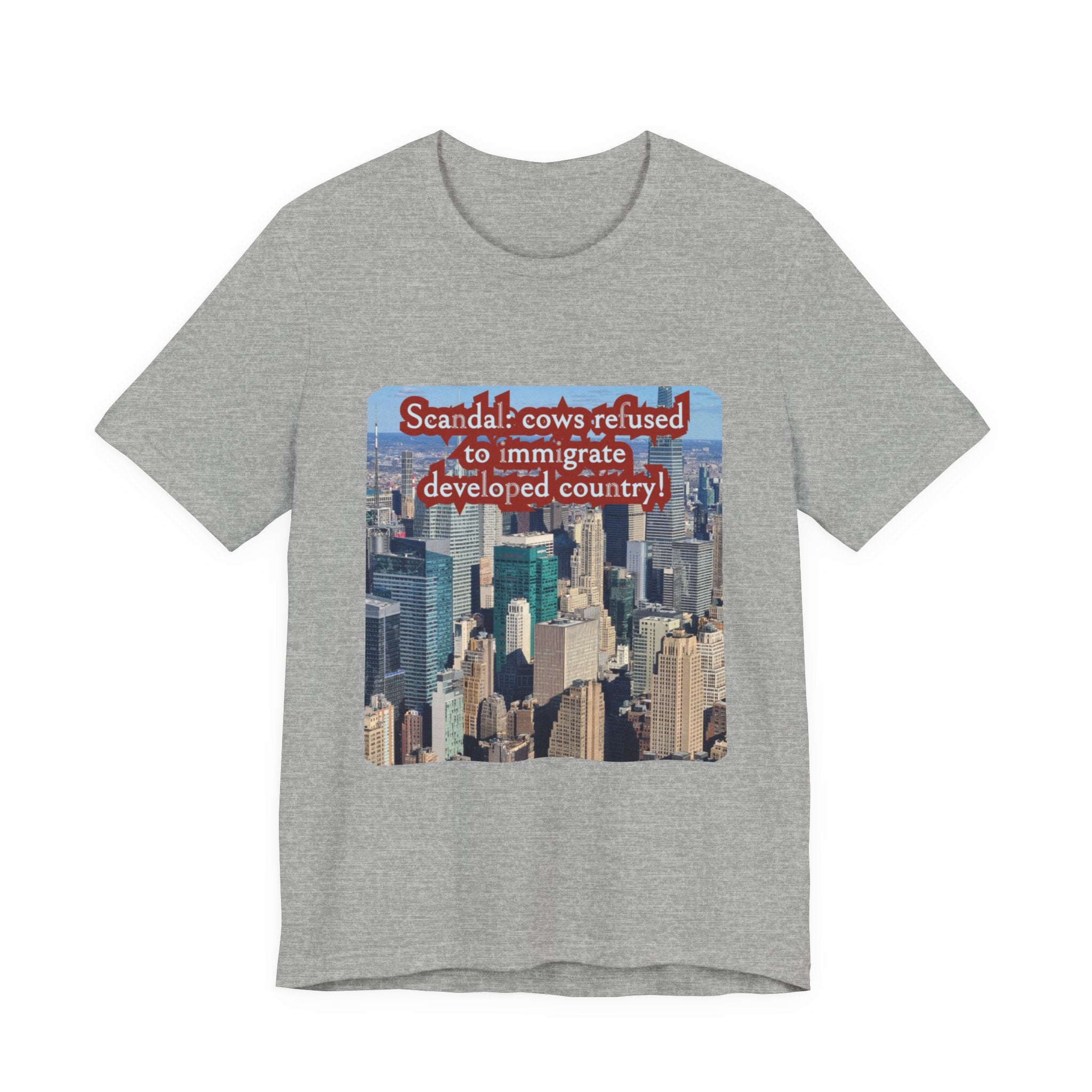 Eco Satirical Graphic T-Shirt - Scandal Cow Refusal (Climate Awareness)