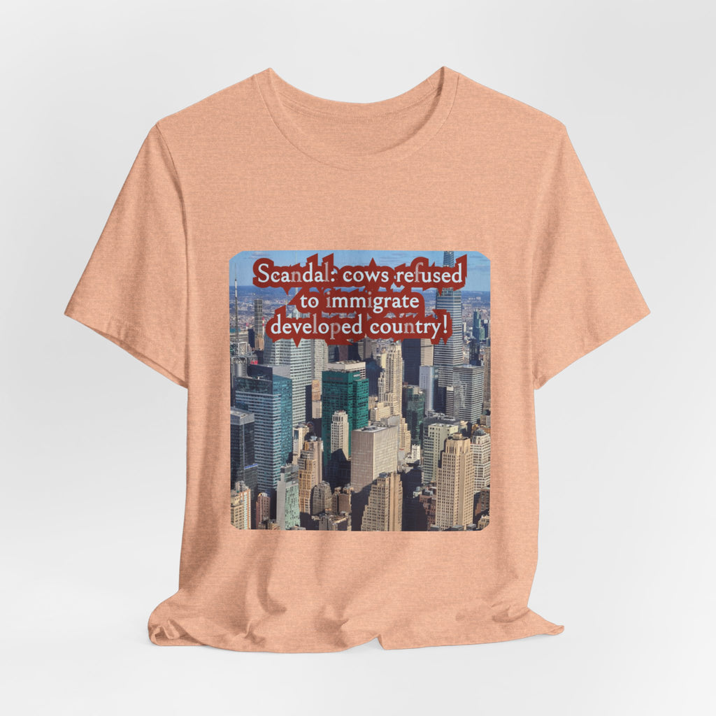 Eco Satirical Graphic T-Shirt - Scandal Cow Refusal (Climate Awareness)