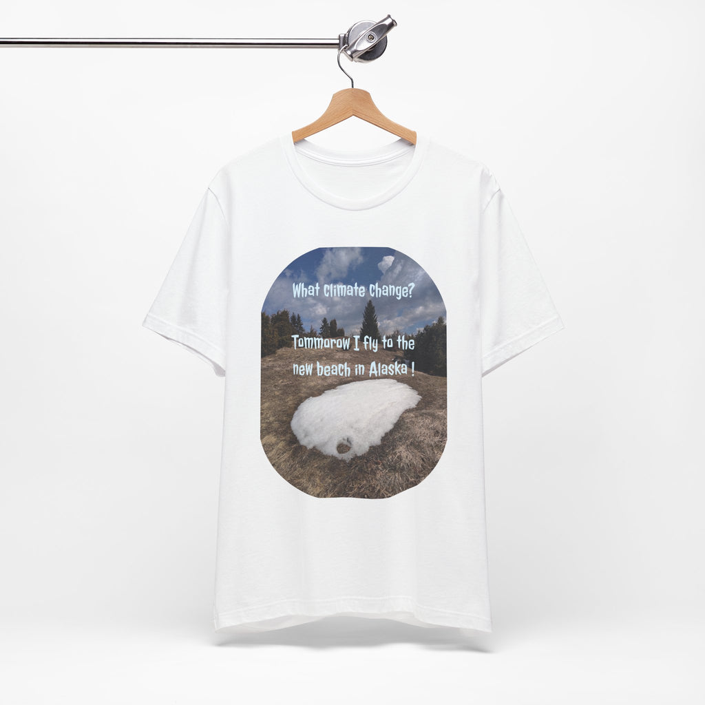 Eco Satirical Graphic T-Shirt - Alaska Beach (Climate Awareness)