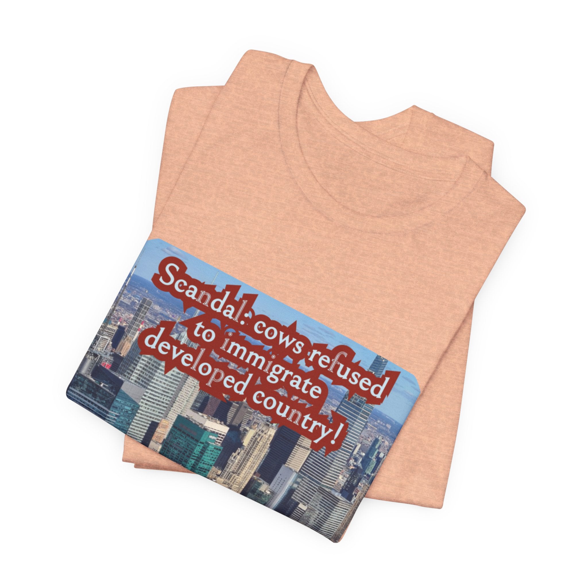 Eco Satirical Graphic T-Shirt - Scandal Cow Refusal (Climate Awareness)