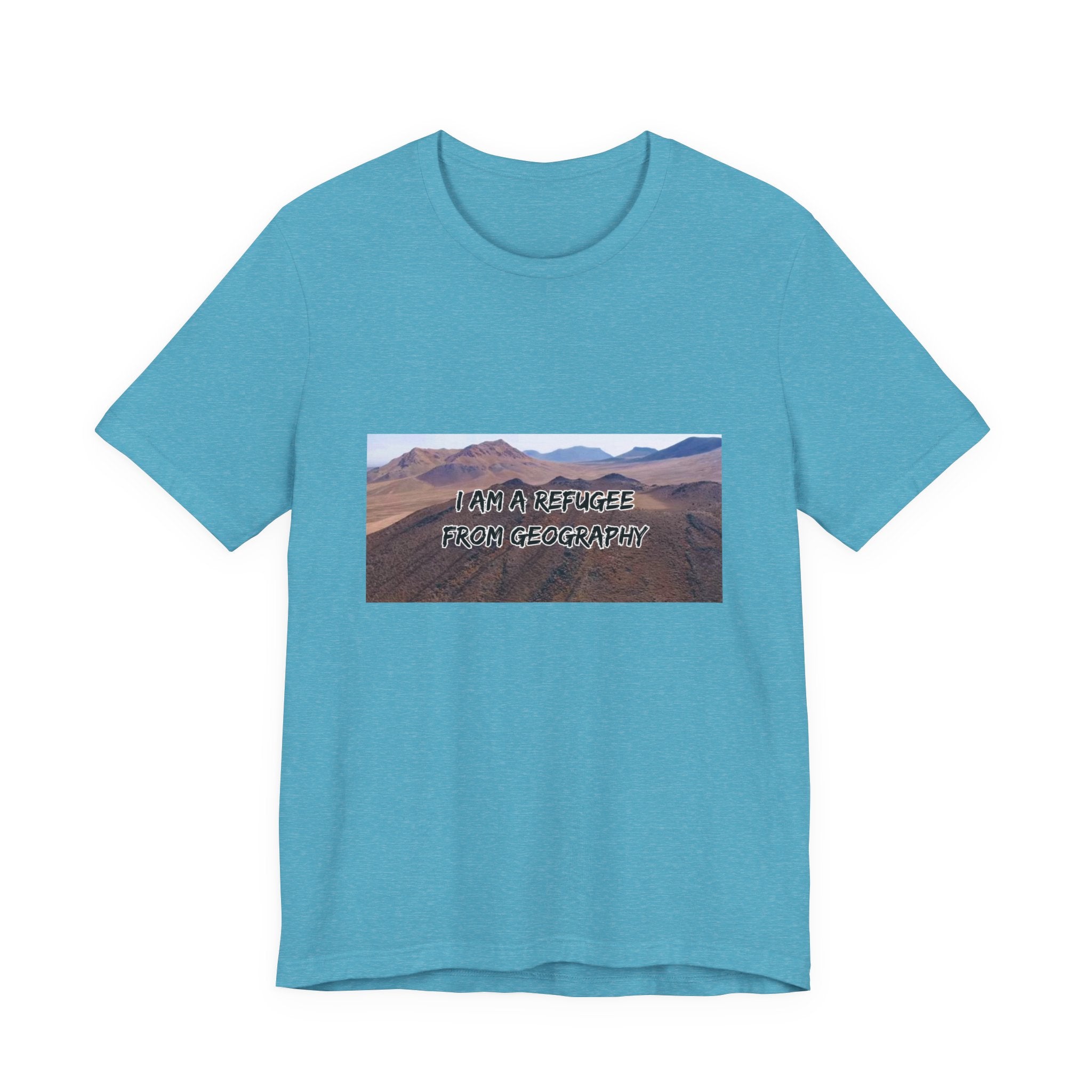 Eco Satirical Graphic T-Shirt - Refugee (Climate Awareness)