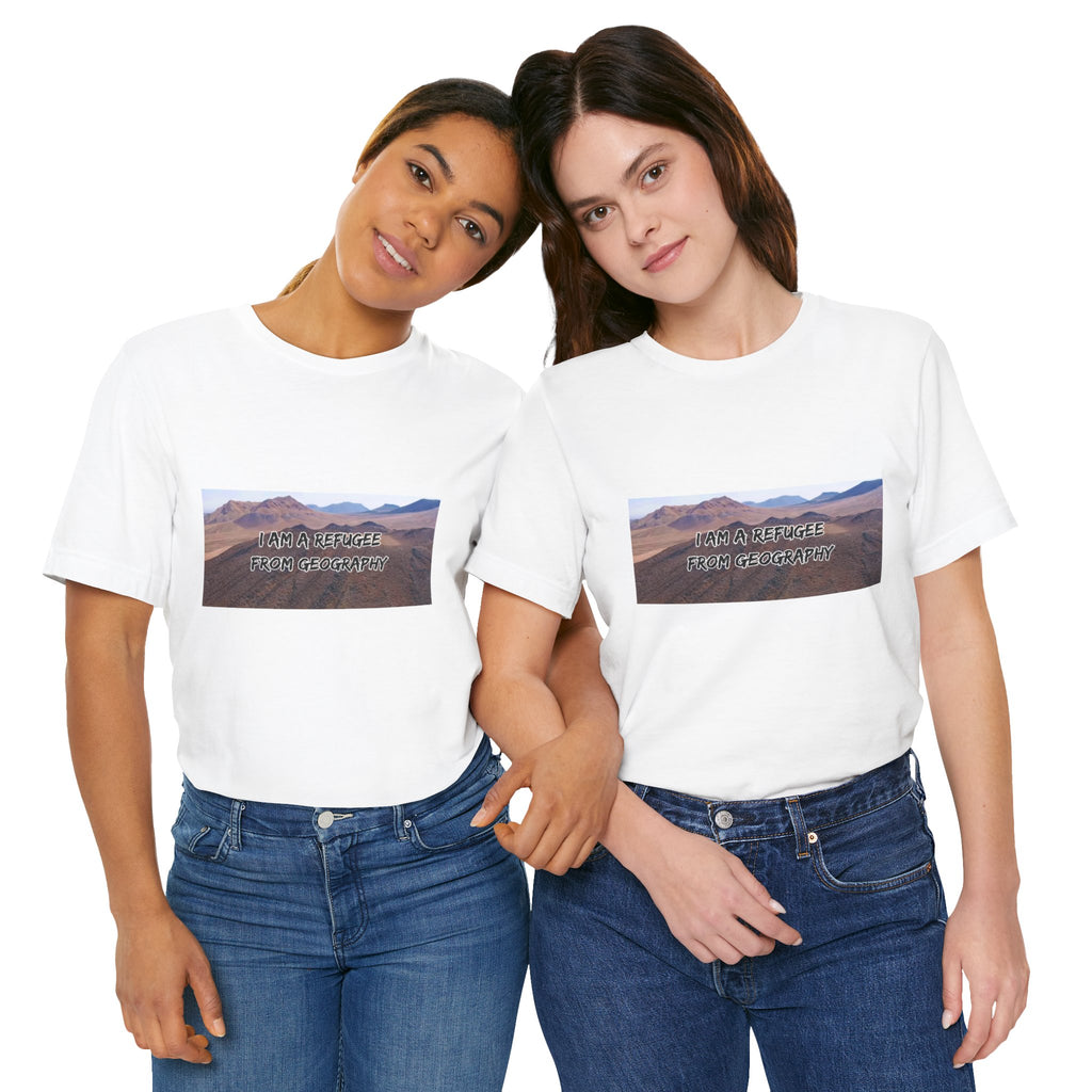 Eco Satirical Graphic T-Shirt - Refugee (Climate Awareness)