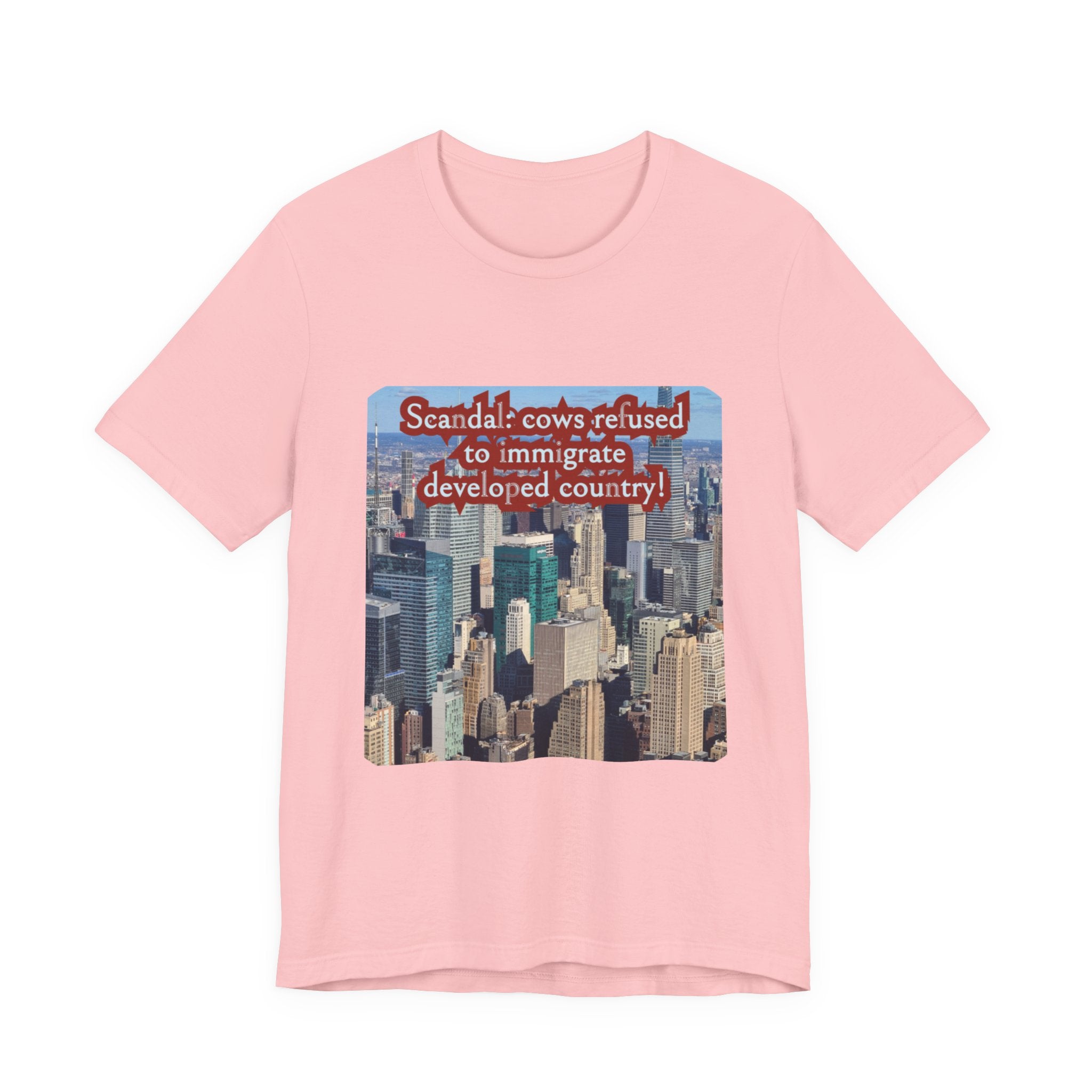 Eco Satirical Graphic T-Shirt - Scandal Cow Refusal (Climate Awareness)