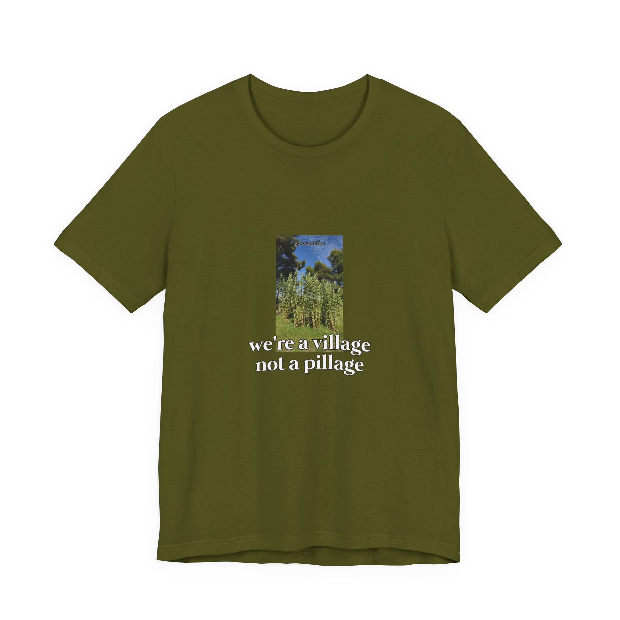 Eco Satirical Graphic T-Shirt - Village, Not Pillage (Climate Awareness)